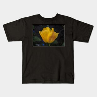 Yellow Tulip Oil Painting Effect Kids T-Shirt